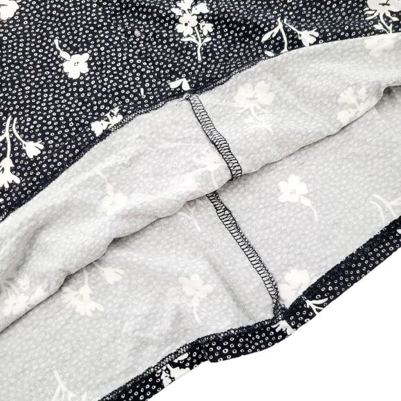 2/$20 Y2K Suzy Shier Black & White Floral Pattern Dress Skirt Size: Large - Picture 5 of 8